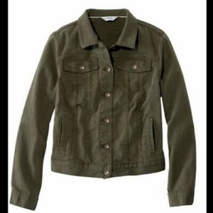 L.L. Bean Dark Green Jean Jacket